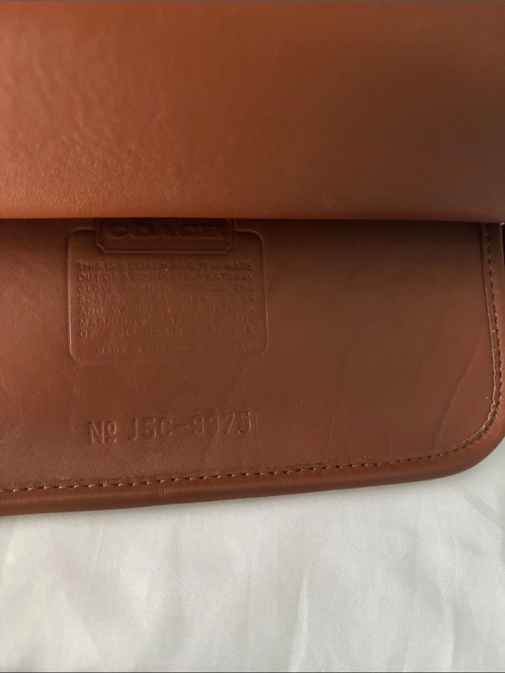 Coach Brown Leather Crossbody Bag with Gold Hardware